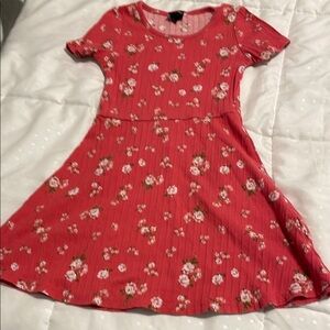 Art Class Red A-Line Sundress with Scoop Neck